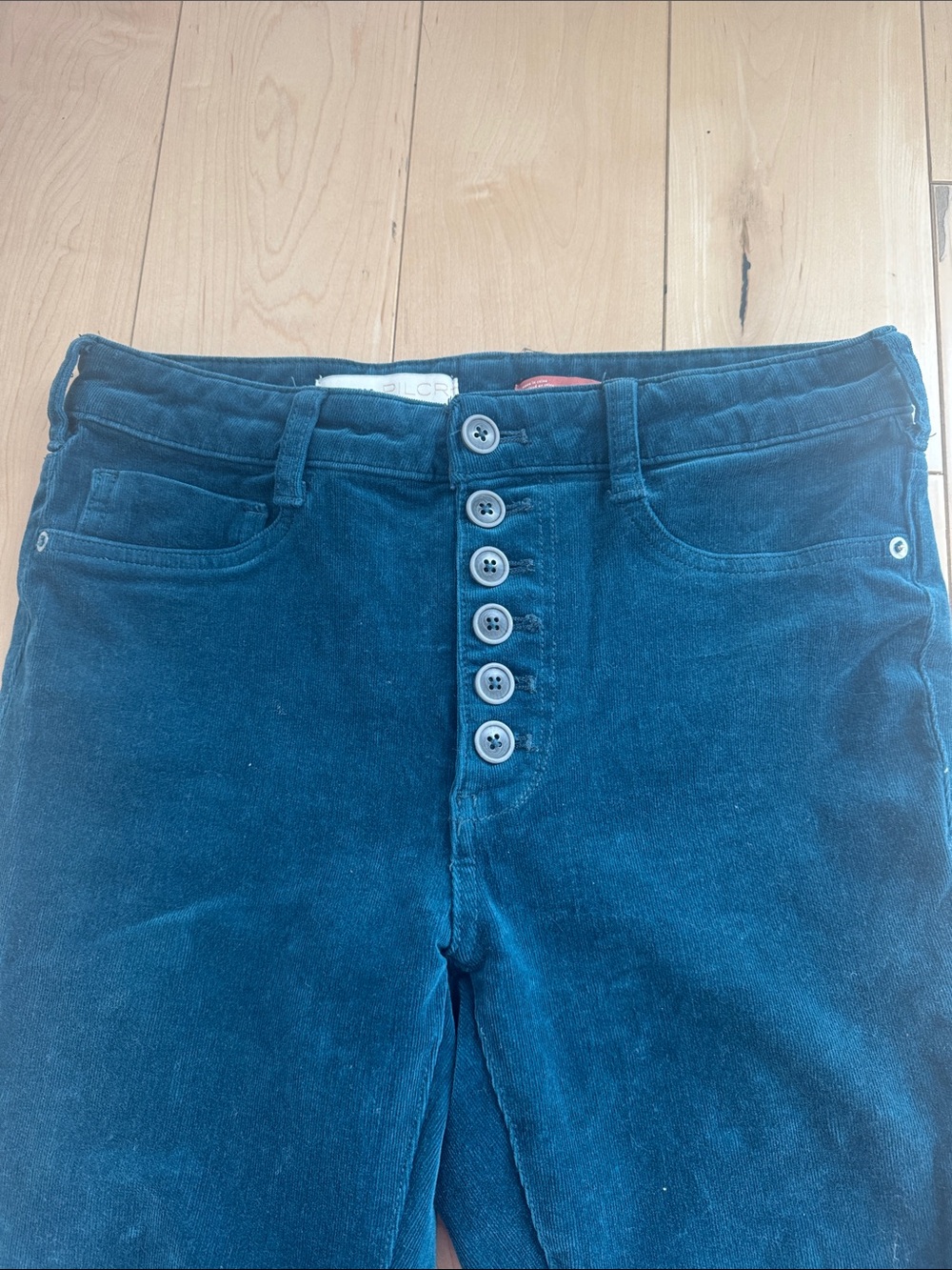Anthropologie Pilcro Teal Corduroy Pants